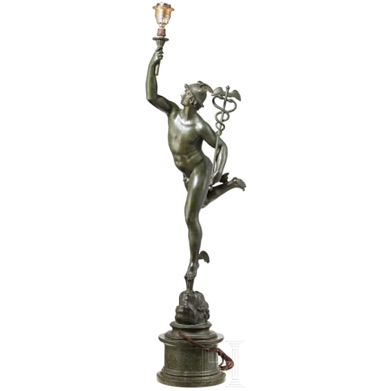 An Italian Grand Tour sculpure of a standing Mercury after Giambologna (1529 - 1608), 19th century