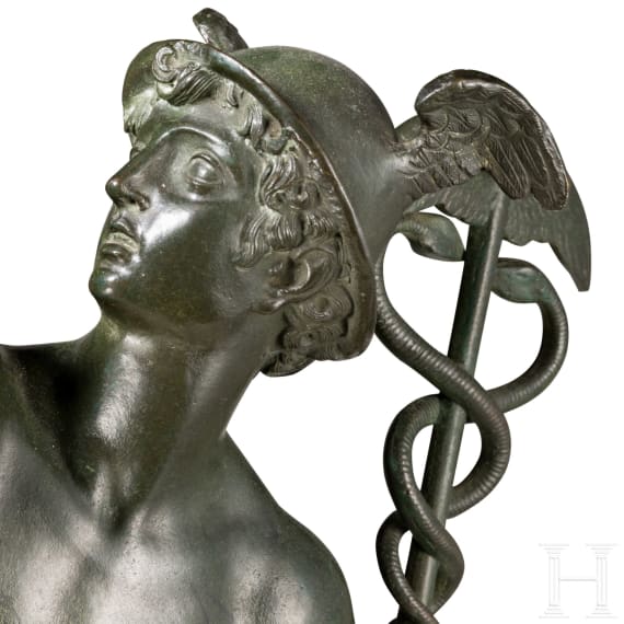 An Italian Grand Tour sculpure of a standing Mercury after Giambologna (1529 - 1608), 19th century