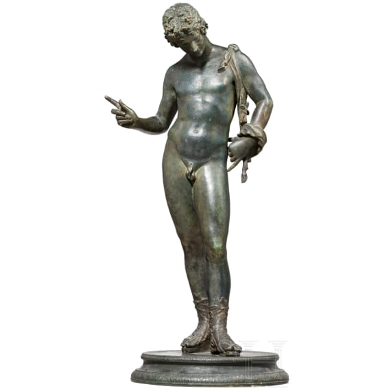An Italian sculpture of the standing Narcissus, late 19th century