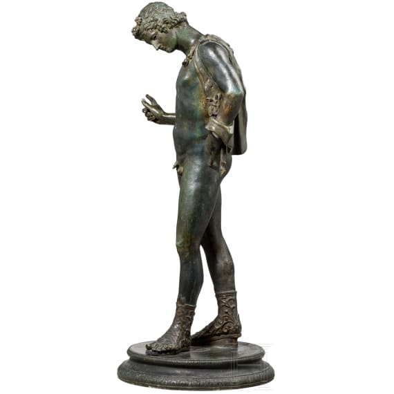 An Italian sculpture of the standing Narcissus, late 19th century