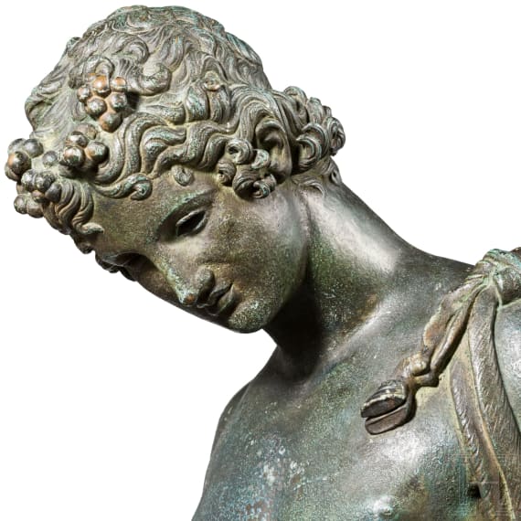 An Italian sculpture of the standing Narcissus, late 19th century