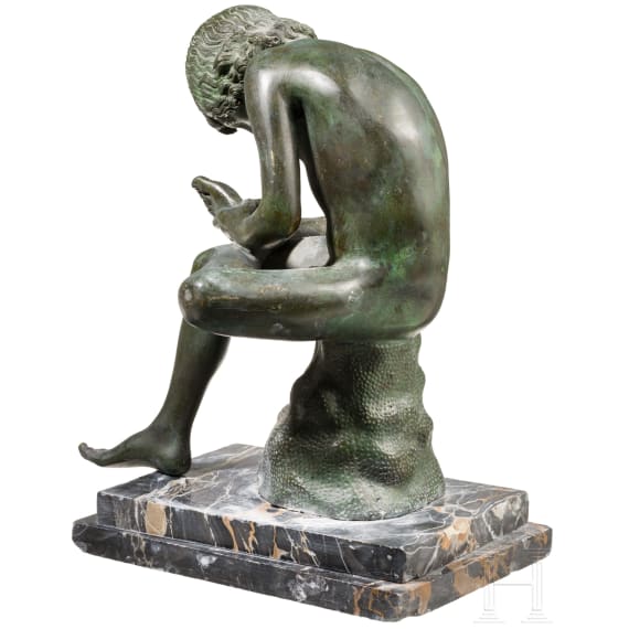 An Italian Grand Tour scupture of a Boy with a Thorn, circa 1900