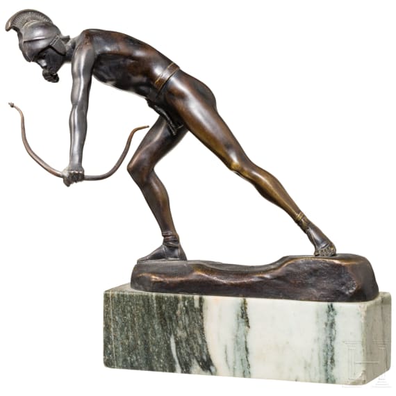 Otto Schmidt-Hofer (1873-1925) - A bronze figur of an archer, circa 1900