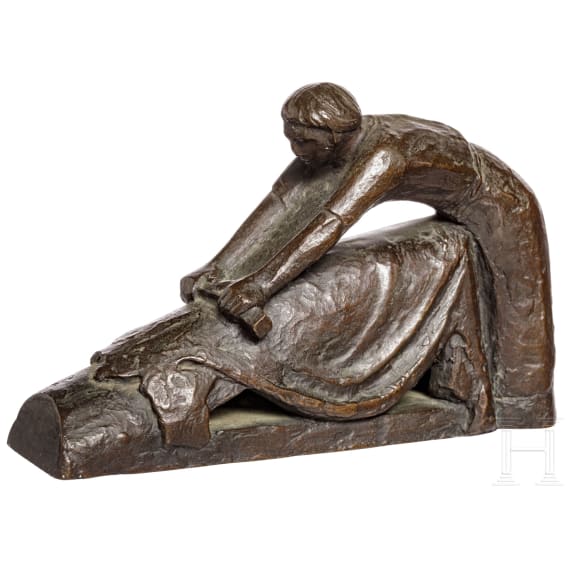 A German bronze in the manner of Ernst Barlach, ca. 1920/30