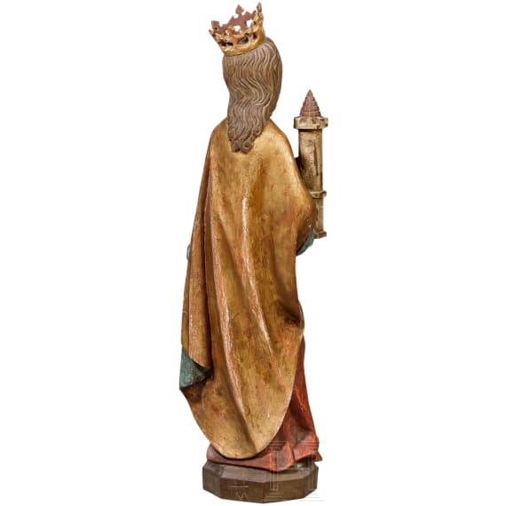 St. Barbara in late Gothic style, German, 20th century