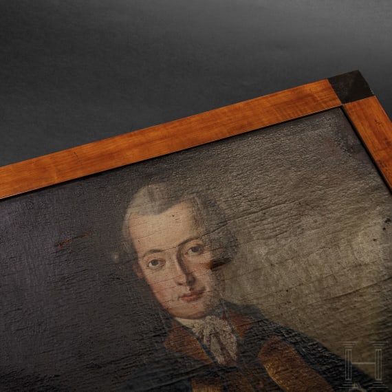 A German portrait of a nobleman in hunting costume, German, mid-18th century