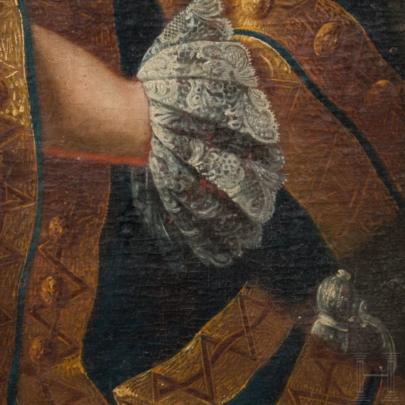A German portrait of a nobleman in hunting costume, German, mid-18th century