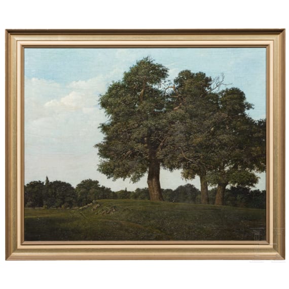 An English park scene, circa 1900