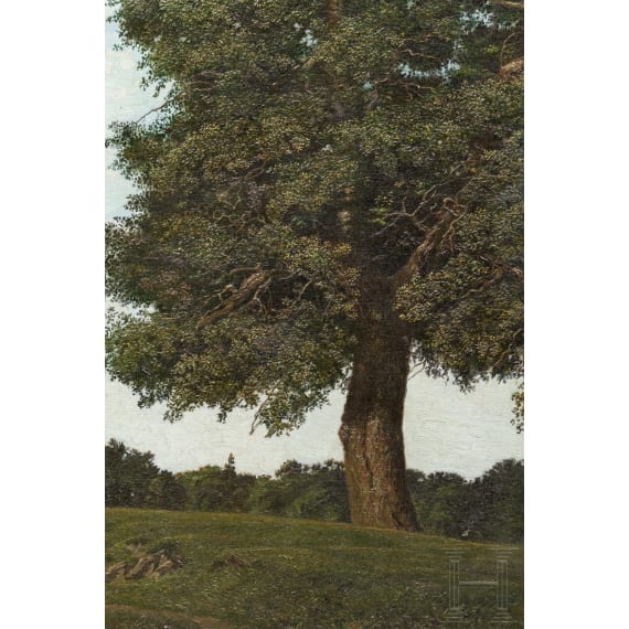 An English park scene, circa 1900