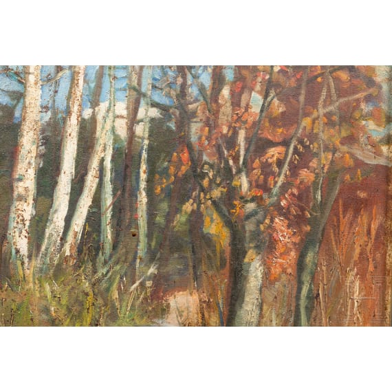 Phillipp Vergott (1887 -1939) - "A forrest with birch trees", Vienna, circa 1920