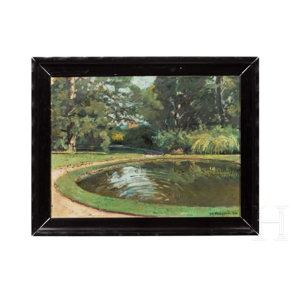 Philipp Vergott (1887 - 1939), "The Hellbrunn Gardens", dated 1930