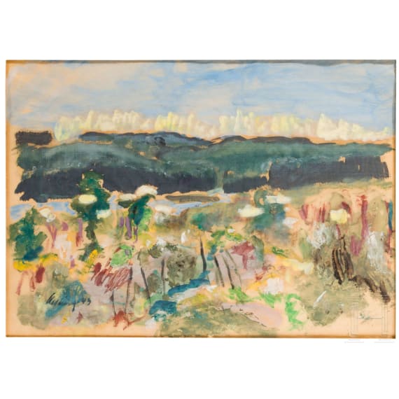 Edmund Kesting (* 1892 Dresden; &dagger; 1970 Birkenwerder), a water colour painting, 1940's