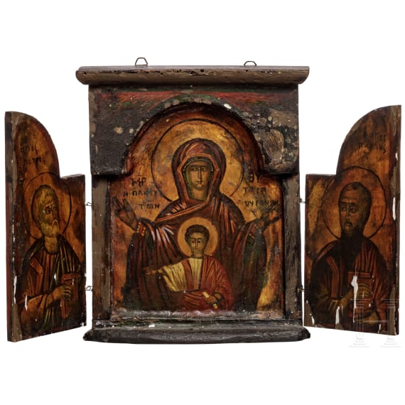 Three Russian icrons, 18th/19th century