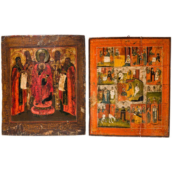 Three Russian icrons, 18th/19th century