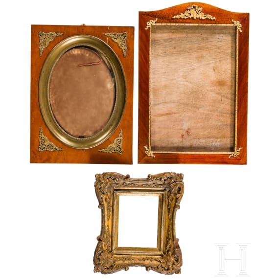 A set of three neo-classical German portrait frames, 19th century