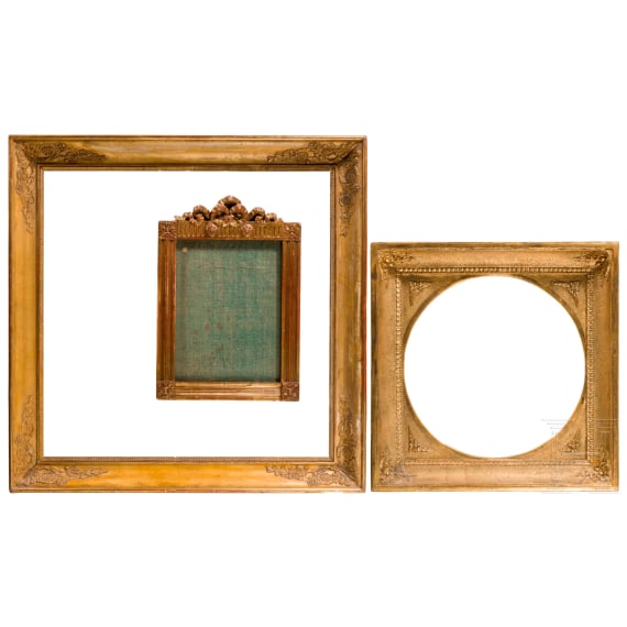 A set of three neo-classical French frames, 19th century