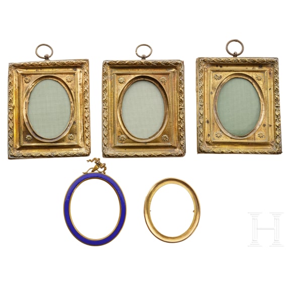 A set of four German miniature frames, 19th century