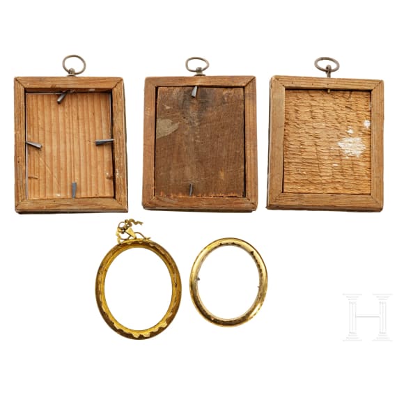A set of four German miniature frames, 19th century