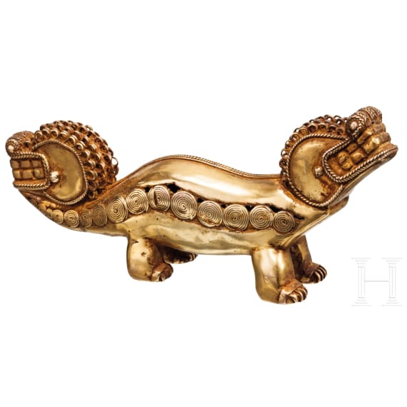 A Colombian gold statue of a two-headed animal, Tairona Culture, 9th &ndash; 15th century