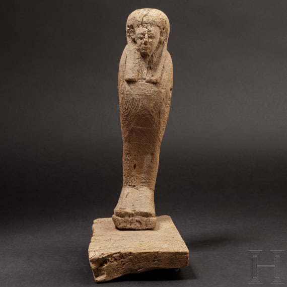 An Egyptian wooden ushabti, 17th/18th dynasty, circa 1500 B.C.