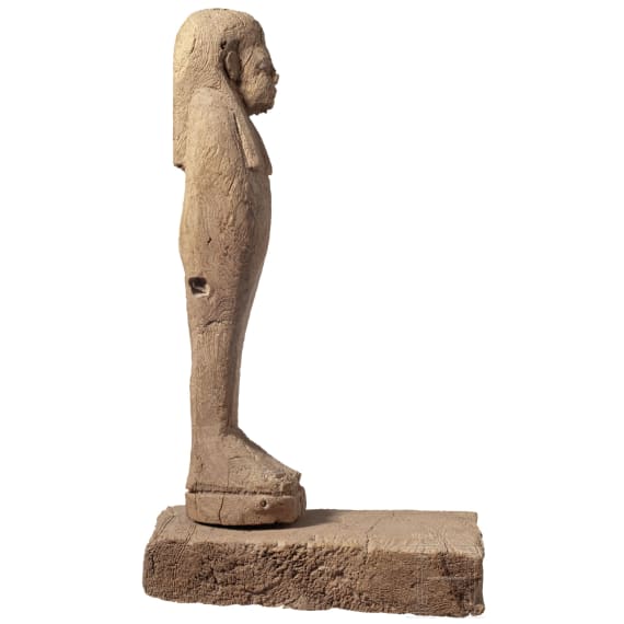 An Egyptian wooden ushabti, 17th/18th dynasty, circa 1500 B.C.