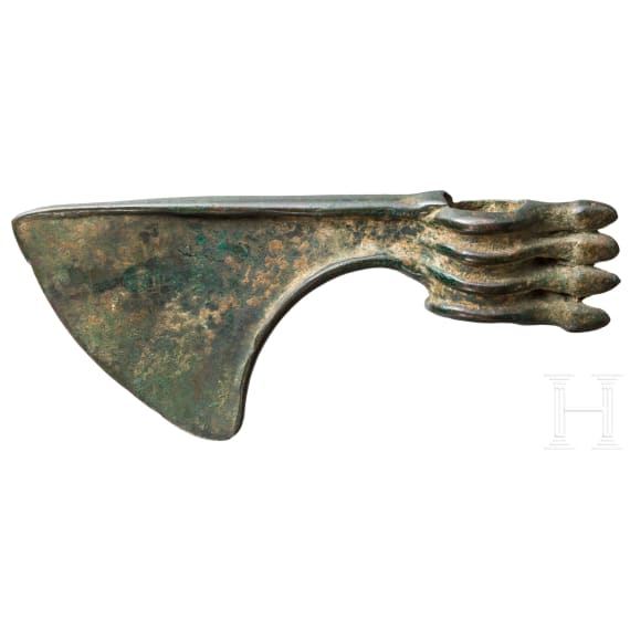 A Luristan bronze axe, 12th - 11th century BC