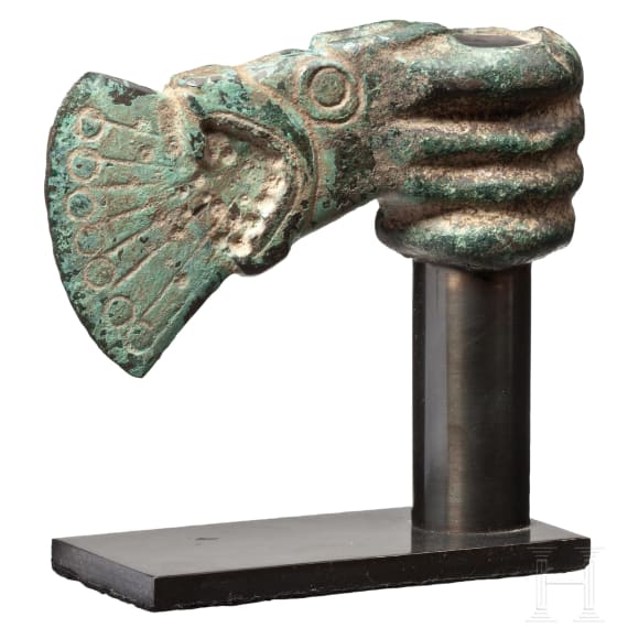 An axe head, Luristan, circa 1000 B.C.
