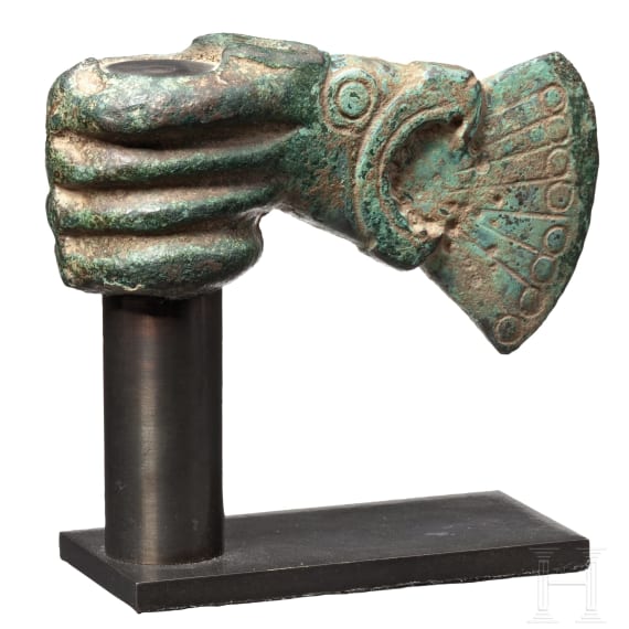 An axe head, Luristan, circa 1000 B.C.