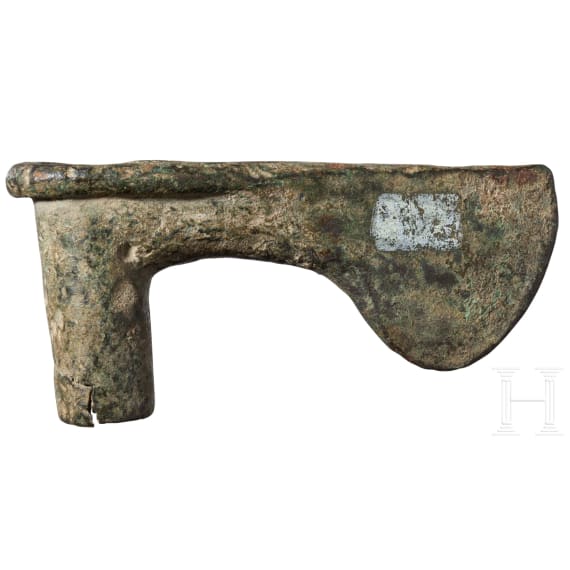 A Luristan bronze axe head, circa 2500 B.C.