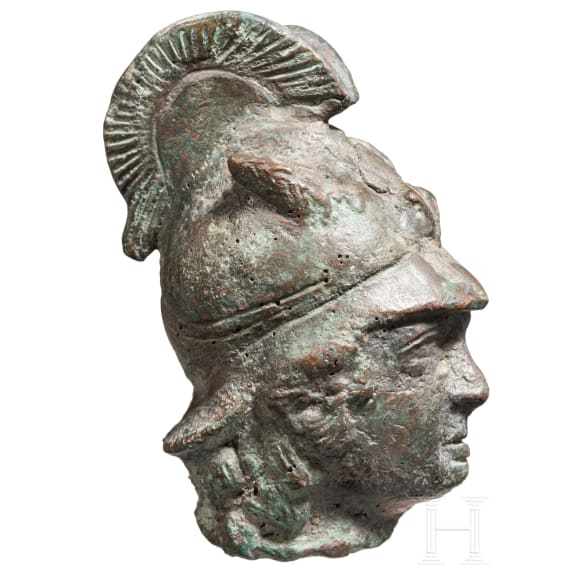A Roman bronze head of Minerva, 2nd &ndash; 3rd century