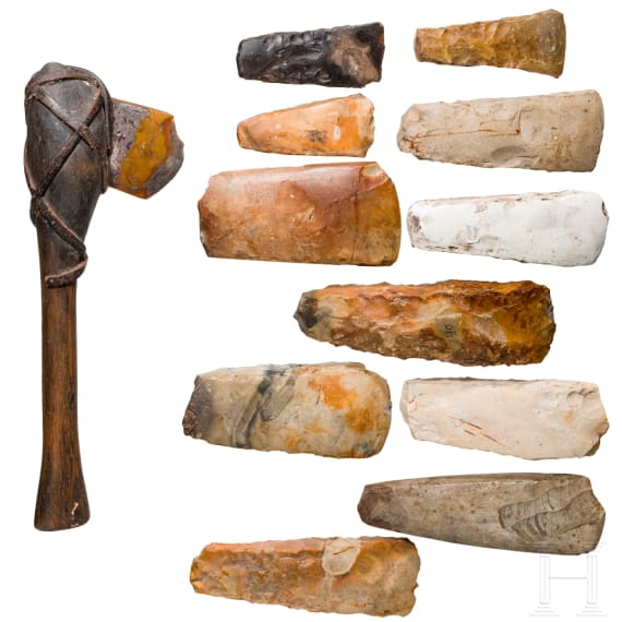 Twelve Central European Neolithic stone axes