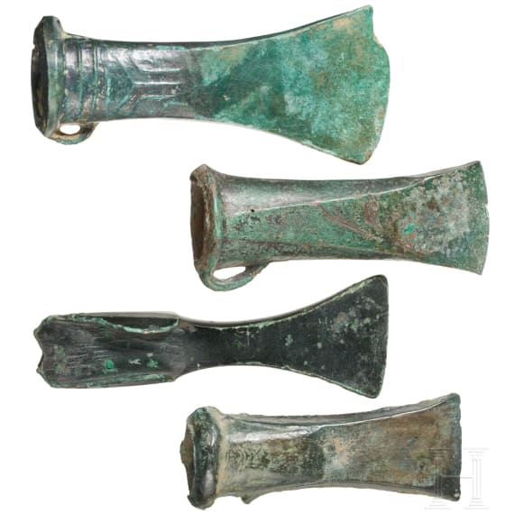 Four Central European bronze axes, 1st half of the 1st millennium B.C.