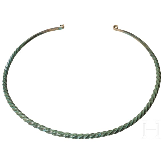 A twisted Bronze Age collar, 12th &ndash; 11th century B.C.