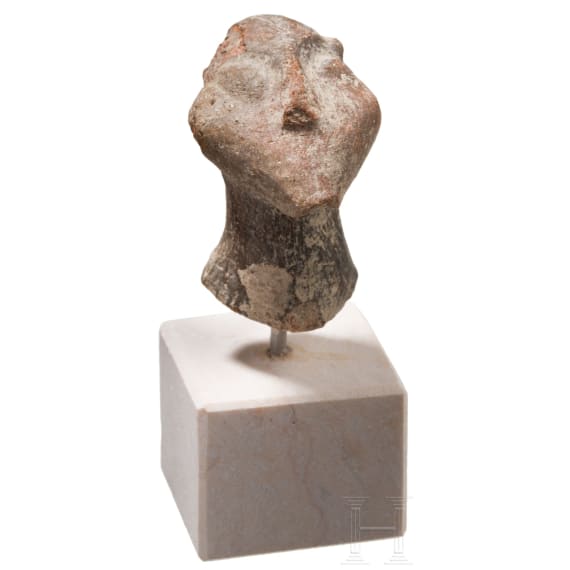 Head of a southeastern European Vinca idol, 4th millennium B.C.