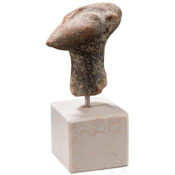 Head of a southeastern European Vinca idol, 4th millennium B.C.