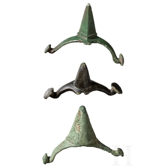 Three Celtic prick spurs, 1st century B.C.