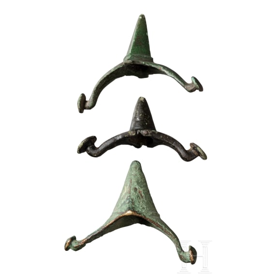 Three Celtic prick spurs, 1st century B.C.