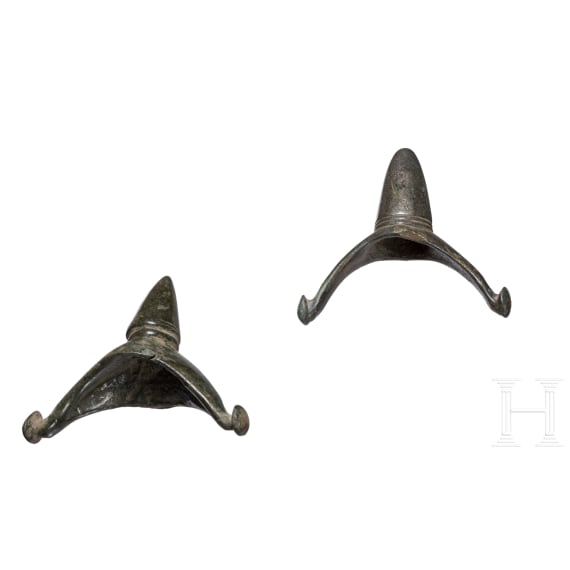 Two Celtic prick spurs, 1st century B.C.
