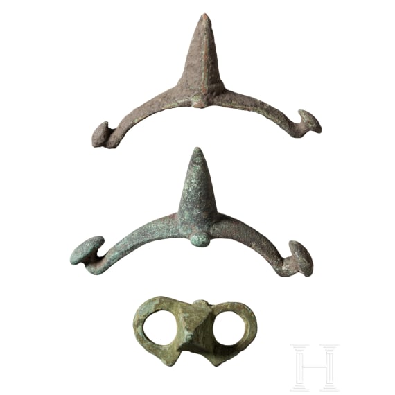 Three Celtic prick spurs, 1st century B.C.