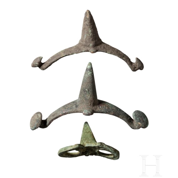 Three Celtic prick spurs, 1st century B.C.