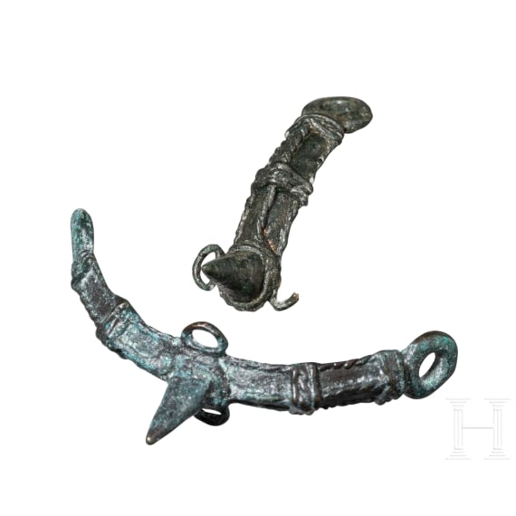 Two Celtic prick spurs, 1st century B.C.