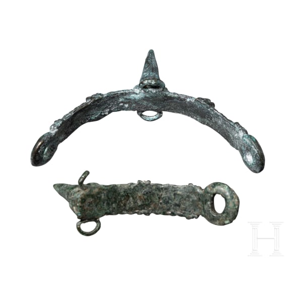 Two Celtic prick spurs, 1st century B.C.