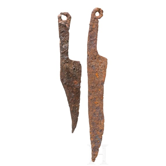 Two Celtic knives, 2nd - 1st century B.C.
