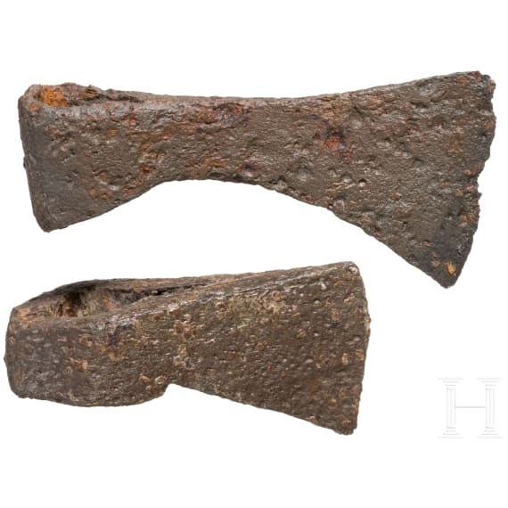 Two Central European Celtic axe heads, 3rd &ndash; 1st century B.C.
