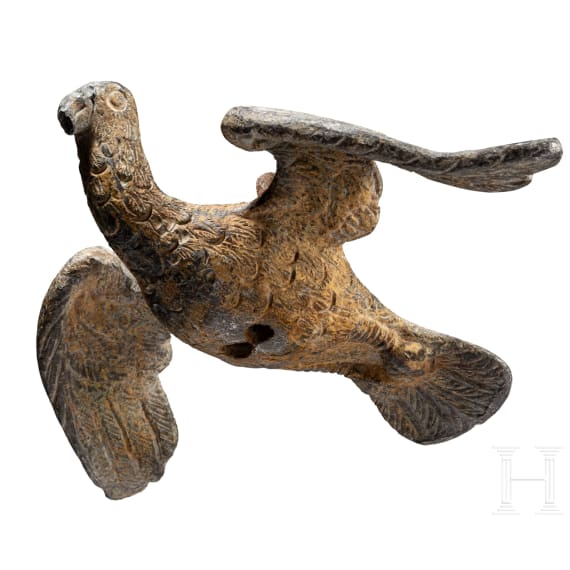 A gilded Byzantine dove made of lead, circa 9th &ndash; 13th century