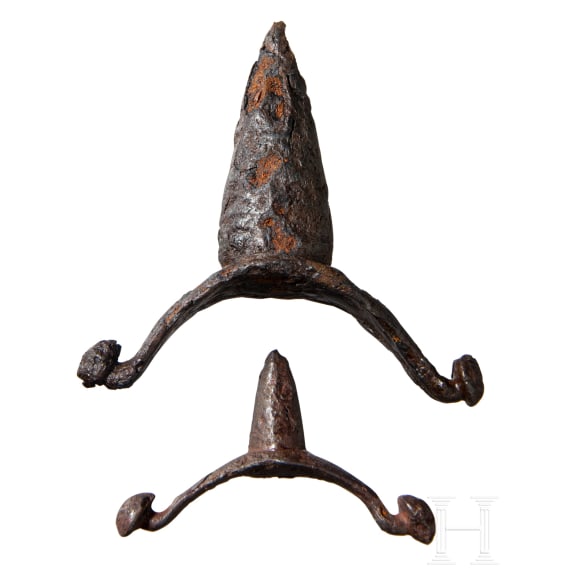 Two Vandalic iron spurs, 3rd century