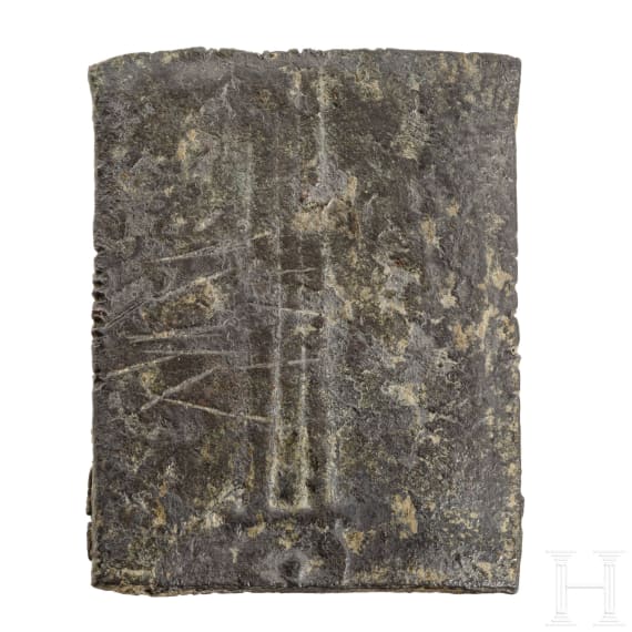 A Byzantine bronze icon, 5th - 7th century A.D.