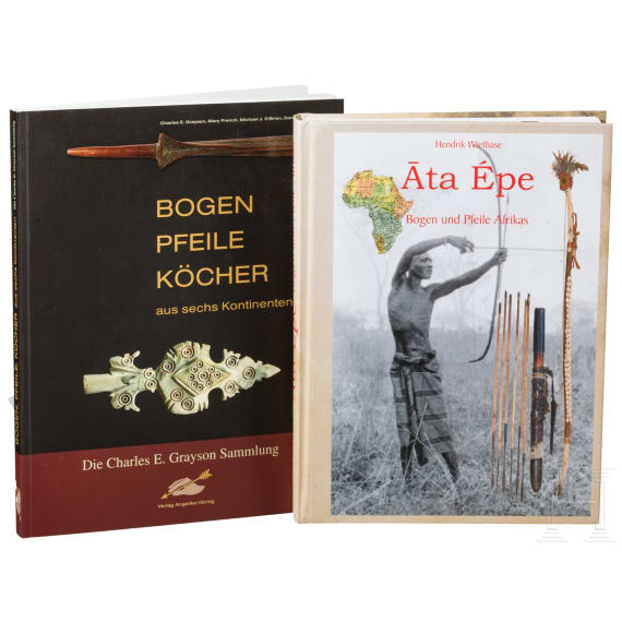 Zwei B&uuml;cher &uuml;ber Bogen und Pfeile