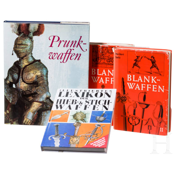 Vier B&uuml;cher zum Thema Blankwaffen