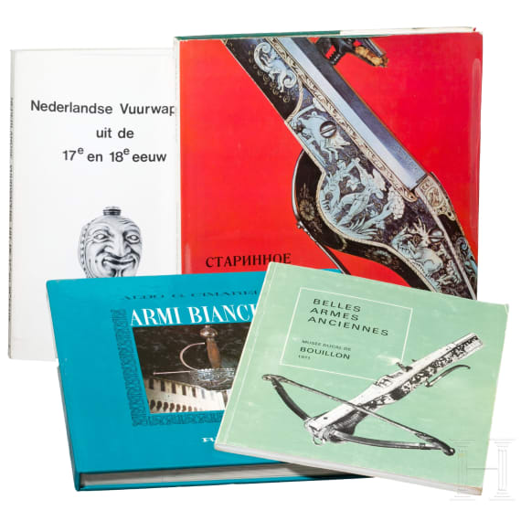 Vier Waffenb&uuml;cher in italienischer, franz&ouml;sischer, russischer und niederl&auml;ndischer Sprache